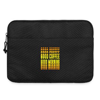 Bon café, bonjour - Sacoche pour ordinateur portable 15 pouces - noir - Devant