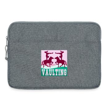 CHEVAL - Saut équestre sportif - Sacoche pour ordinateur portable 15 pouces - gris chiné - Devant
