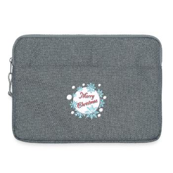 Merry Christmas - Feliz Navidad - Snow - Laptop bag 15" - heather grey - Front