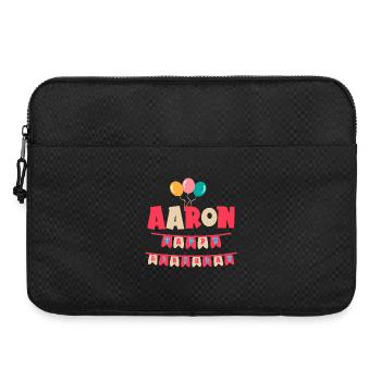 Aaron t-shirt birthday happy birthday - Laptop bag 15" - black - Front