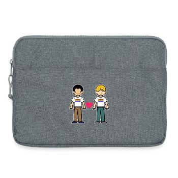 Herz Lgbt Gleichgeschlechtliche Ehe Menschenrechte - Laptoptasche 15" - Grau meliert - Vorne