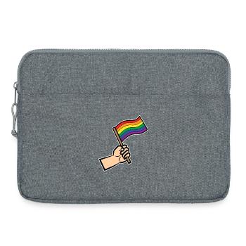 Regenbogenfahne Menschenrechte Lgbt Sexualität - Laptoptasche 15" - Grau meliert - Vorne