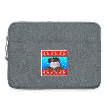 Frohe Weihnachten - WINTER Petanque - BOULE - Laptoptasche 15" - Grau meliert - Vorne