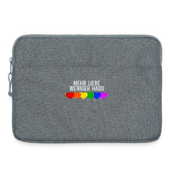 Liebe Herz Lgbt Homo Regenbogen Menschenrechte - Laptoptasche 15" - Grau meliert - Vorne