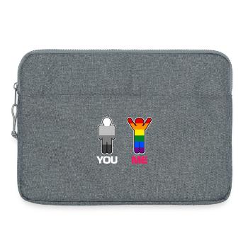 Lgbt Bisexuell Beziehung Gleichgeschlechtliche Ehe - Laptoptasche 15" - Grau meliert - Vorne