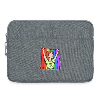 Regenbogenfahne Beziehung Lgbt Menschenrechte - Laptoptasche 15" - Grau meliert - Vorne