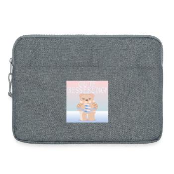 Gute Besserung - KINDER FIEBER - Laptoptasche 15" - Grau meliert - Vorne