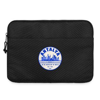 Antalya Skyline Emblem - Küstenstadt Flair - Laptoptasche 15" - Schwarz - Vorne