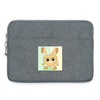 Kichererbse Osterhasen - Laptoptasche 15" - Grau meliert - Vorne