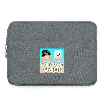VALENTINSTAG ZITAT - SEGELPAAR - BÄR - Laptoptasche 15" - Grau meliert - Vorne