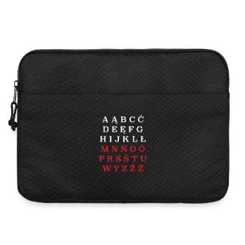 Poland Polska Polish Alphabet Flag - Laptop bag 15" - black - Front