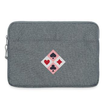 Couleurs de cartes à jouer vintage - Sacoche pour ordinateur portable 15 pouces - gris chiné - Devant