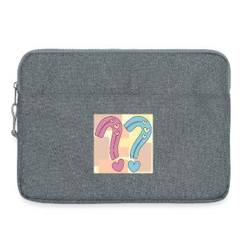 Baby Shower Party - Mädchen Junge - Schwangerschaft - Laptoptasche 15" - Grau meliert - Vorne
