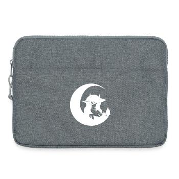 Mangastil, Teufelin mit Mondsichel - Laptoptasche 15" - Grau meliert - Vorne