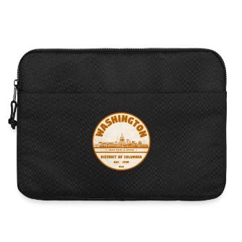 Washington DC Vintage Rundstempel - Laptoptasche 15" - Schwarz - Vorne