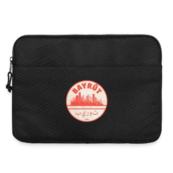 Beirut Skyline Round Logo Red - Laptop bag 15" - black - Front