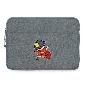 Feuerwehrhelm Feuerwehrmann Brandschutz Feuerwehr - Laptoptasche 15" - Grau meliert - Vorne