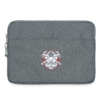 Feuerwehrhelm Brandschutz Feuerwehr Lebensretter - Laptoptasche 15" - Grau meliert - Vorne