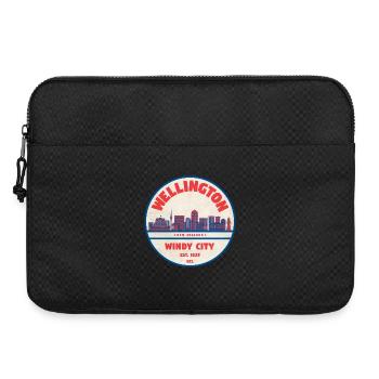Silhouette de la ville des vents de Wellington - Sacoche pour ordinateur portable 15 pouces - noir - Devant