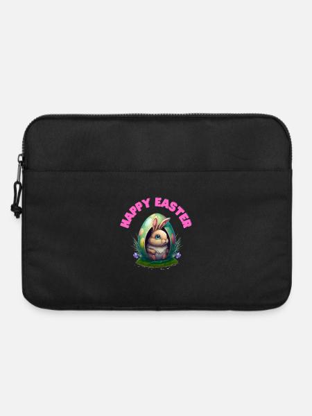 Happy Easter Frohe Ostern Hase - Laptoptasche 15" - Schwarz