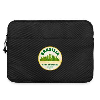 Emblème rétro de la Skyline de Brasília - Sacoche pour ordinateur portable 15 pouces - noir - Devant