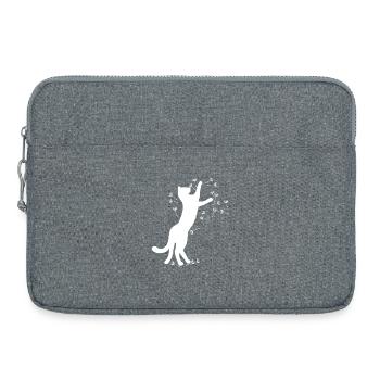 Nekomata, Löwenzahnsamen hell, pet prints - Laptoptasche 15" - Grau meliert - Vorne