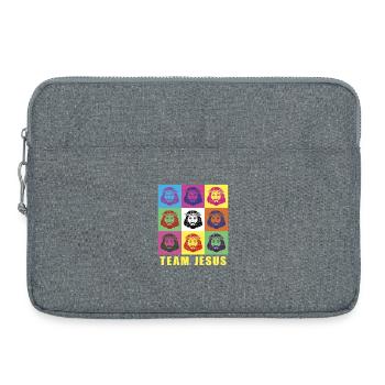 Team Jesus - Laptop bag 15" - heather grey - Front
