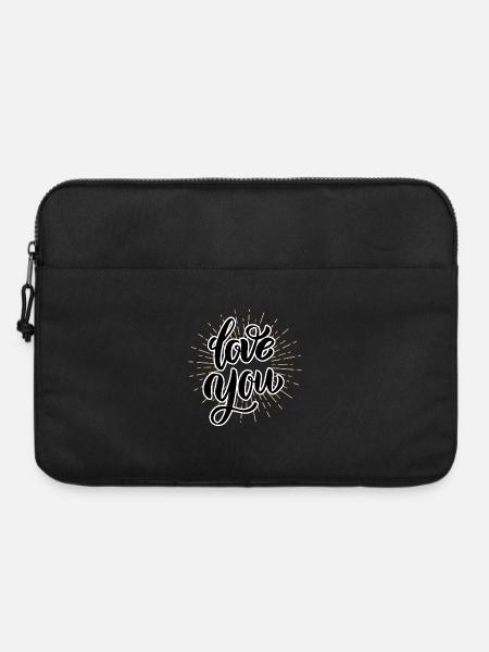 love you - Laptoptasche 15" - Schwarz
