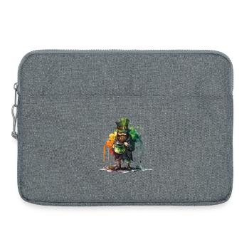 Leprechaun avec pot et aquarelles - Sacoche pour ordinateur portable 15 pouces - gris chiné - Devant