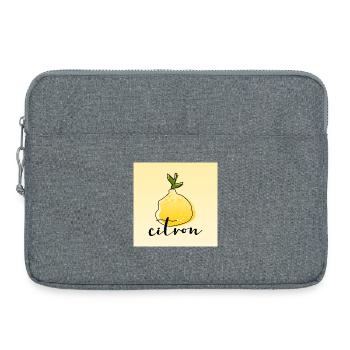 Citron - Sacoche pour ordinateur portable 15 pouces - gris chiné - Devant
