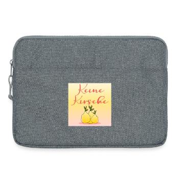 Früchte Zitronen - Kirsche - Laptoptasche 15" - Grau meliert - Vorne