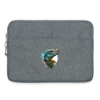 Velociraptor bleu avec fond blanc - Sacoche pour ordinateur portable 15 pouces - gris chiné - Devant