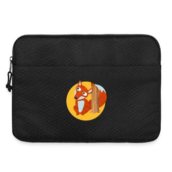 Fox Tree Trunk Forest Nursery Comic Animal Love - Sacoche pour ordinateur portable 15 pouces - noir - Devant