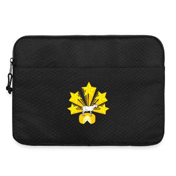 Logo mit Ziegenkäse - Laptoptasche 15" - Schwarz - Vorne