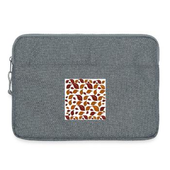 grafik blätter, blattmuster, Herbst print - Laptoptasche 15" - Grau meliert - Vorne