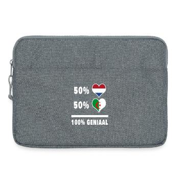 Algeria and the Netherlands 100% Genius Flag - Laptop bag 15" - heather grey - Front