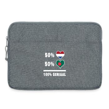 Bangladesch und Niederlande 100% Genius Flagge - Laptoptasche 15" - Grau meliert - Vorne