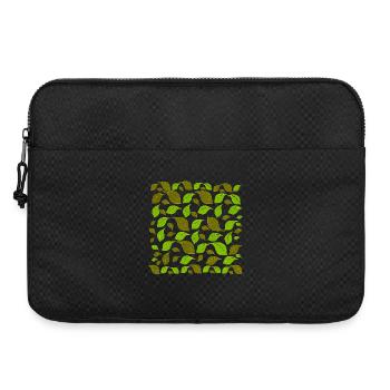 pflanzenmuster frau, blattmuster grüntöne - Laptoptasche 15" - Schwarz - Vorne