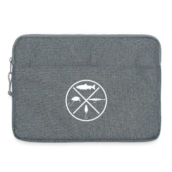 Leurres de truite - Sacoche pour ordinateur portable 15 pouces - gris chiné - Devant