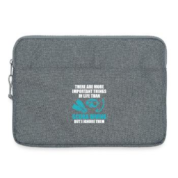 Scuba Diver Apnée Océan Design - Sacoche pour ordinateur portable 15 pouces - gris chiné - Devant