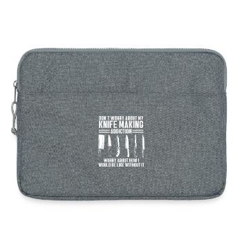 Knife Making Knives Blacksmith Design - Laptop bag 15" - heather grey - Front
