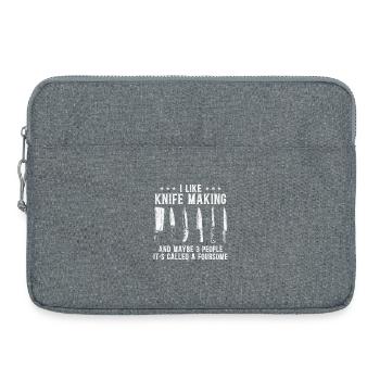 I like Knife Making Knives Design - Laptop bag 15" - heather grey - Front