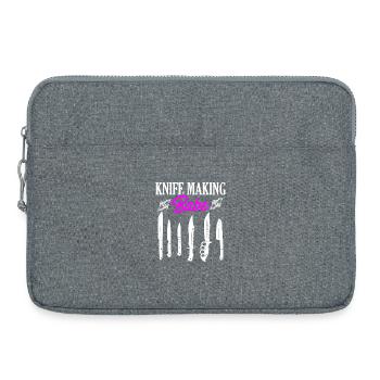Knife Making Babe Knives Design - Laptop bag 15" - heather grey - Front