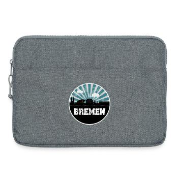 Bremen Skyline Blue Hour - Laptop bag 15" - heather grey - Front