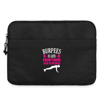 Les Burpees, c'est la vie, tout le reste n'est que - Sacoche pour ordinateur portable 15 pouces - noir - Devant