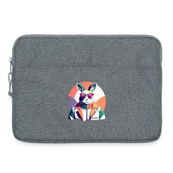 Hase, Osterhase - Laptoptasche 15" - Grau meliert - Vorne