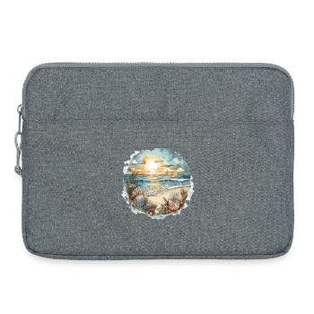 Rêve de plage - Sacoche pour ordinateur portable 15 pouces - gris chiné - Devant