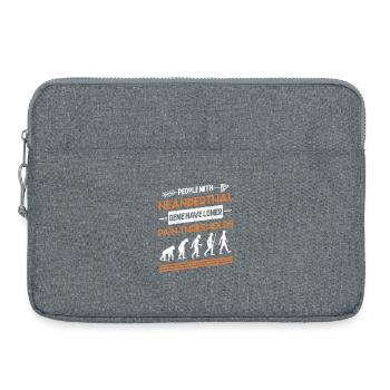 Prehistoric Neanderthal paleoanthropology - Laptop bag 15" - heather grey - Front