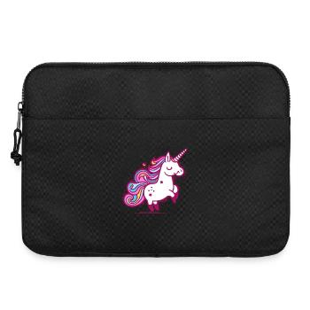 Skurrile Regenbogen Einhorn Illustration - Laptoptasche 15" - Schwarz - Vorne