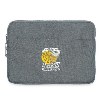 Dart Kneipen Bier Design - Laptoptasche 15" - Grau meliert - Vorne